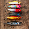 6pcs Fishing Lures Topwater Popper Bait Hard Bait Artificial Wobblers Plastic Fishing Tackle