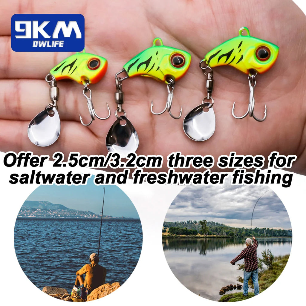 VIB Fishing Lures Tail Spinner Crankbait Lure 9~16g Fishing Spoon Lure Blade Sinking Lures Bass Fishing Jigs Fishing Lure Tackle
