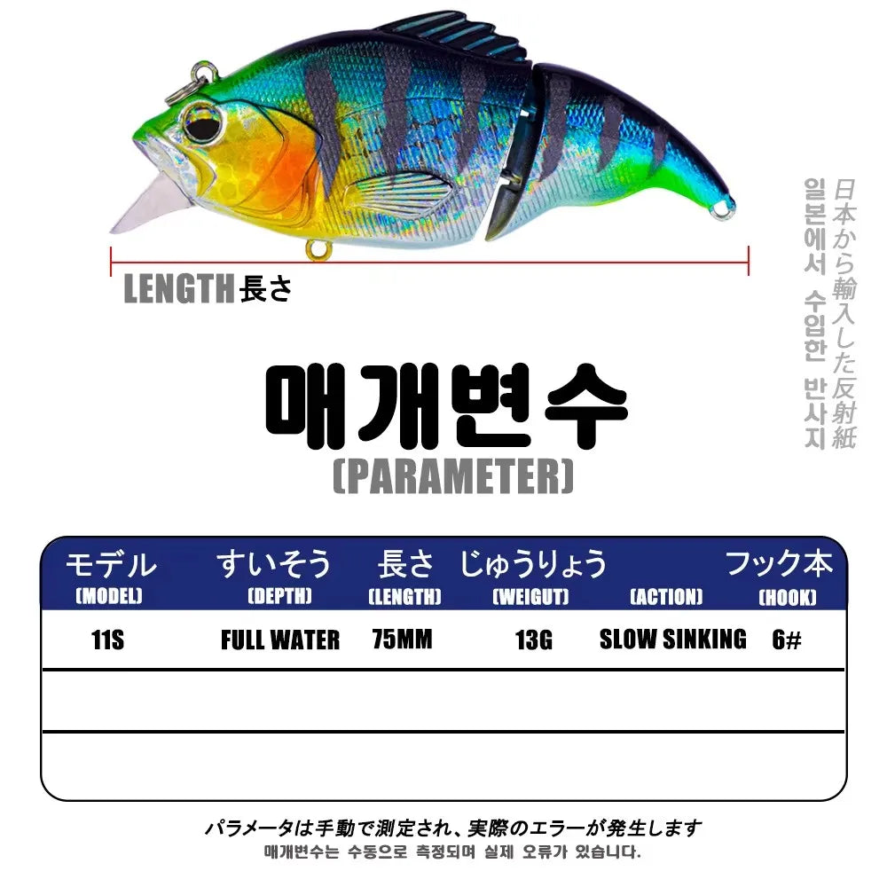 2023 Swimbaits Sinking Fishing Lures Tackle Accessories Wobblers Baits For Sea Fishing Goods 13g 75mm Isca Artificiall Equipment