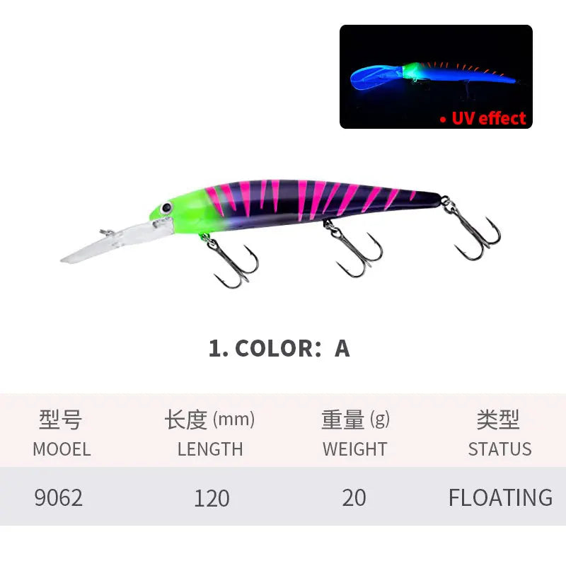 120MM 20G Minnow Fishing Lures Floating Wobbler Long Casting Artificial Hard Bait Trolling Jerkbait Depth 3-8M Fishing Supplies
