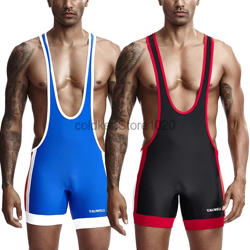 Men's Undershirts Sexy Slim Bodysuit Shaper Wrestling Singlets Jumpsuits Male Underwear Bodywear Sports Bodybuilding UNDERWEAR