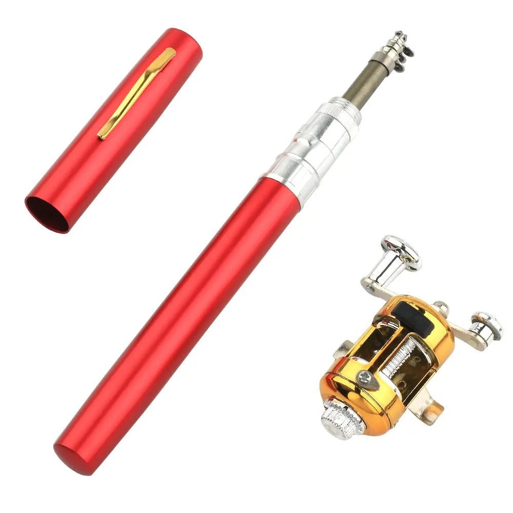 Fishing Supplies Portable Pen Style Fishing Rod Hard Spinning Mini Fishing Pole Ultra Short 1m Fishing Hand Pole River Pond