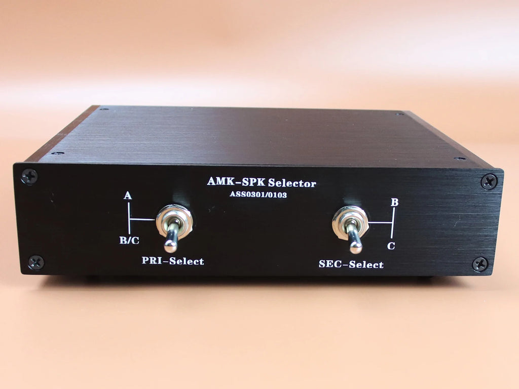 Speaker Amplifier Switcher Stereo Home Audio Selector Switch Box Banana Plug Silver Plated Audio Cable