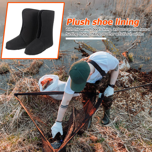 1 Pair Warmth Fishing Boots Lining Winter Shoes Inner Cover For Hunting Hiking Outdoor Boot Accessories Fishing Supplies