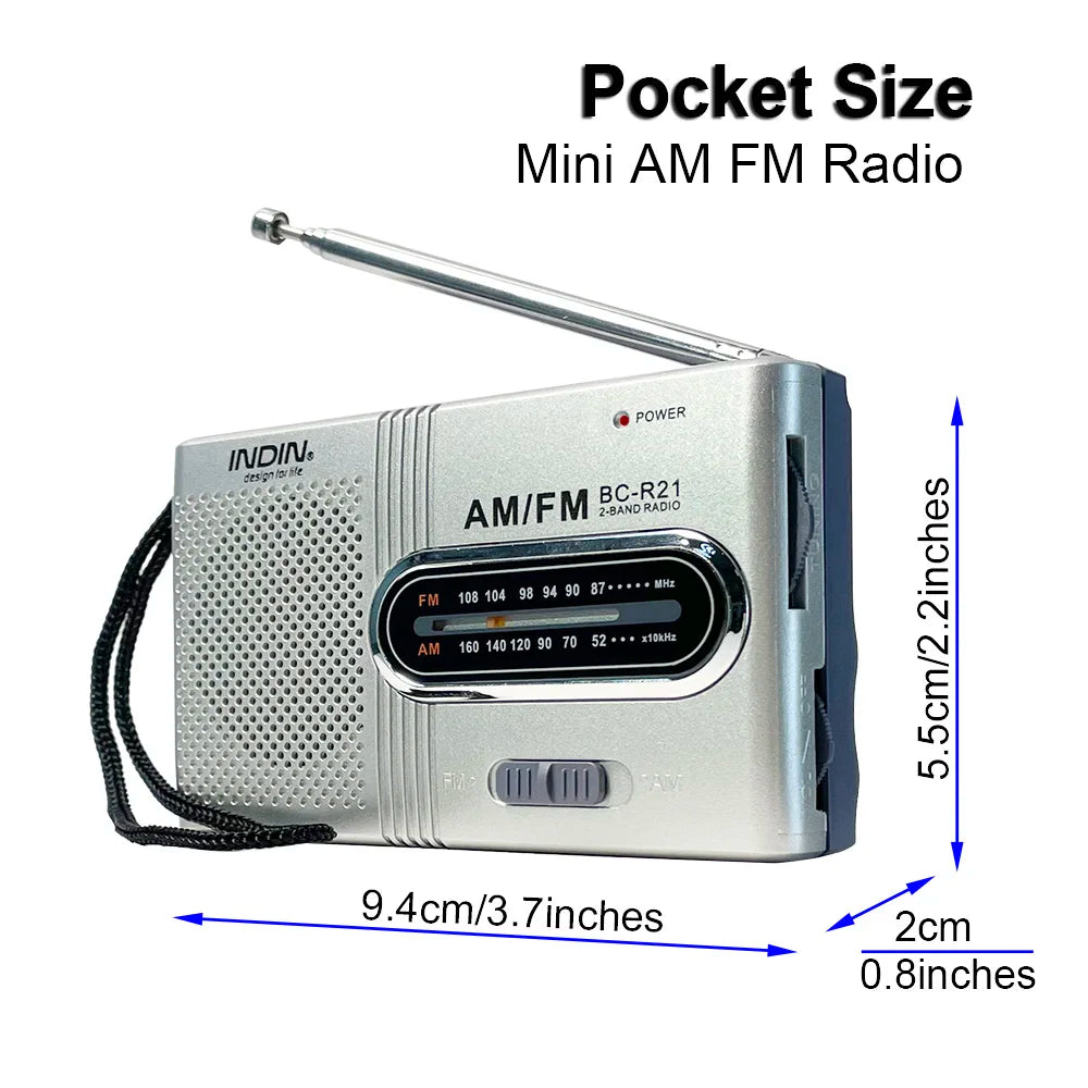 Portable Radio AM FM Transistor Radio with Loud Speaker, Ideal Gift for famlily Suitable for  Indoor, Outdoor and Emergency