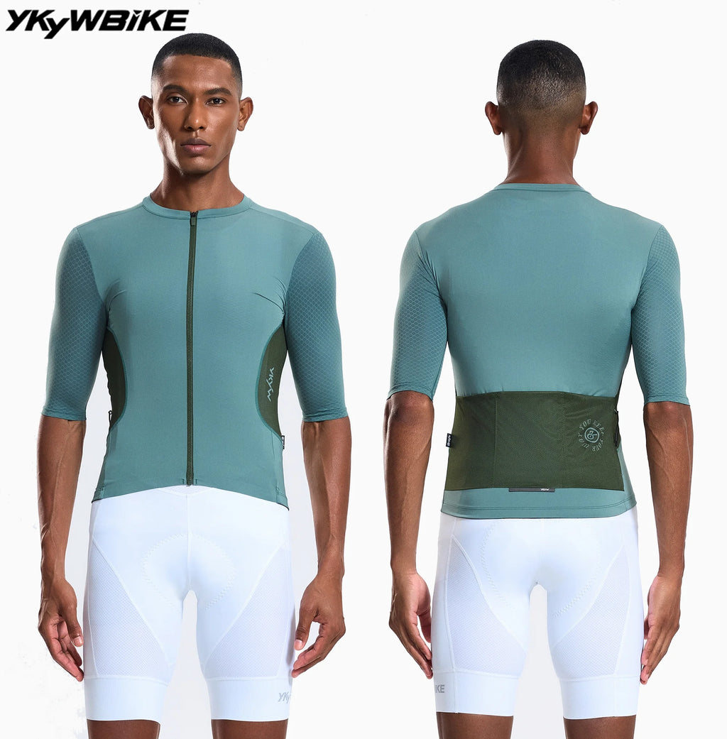 YKYWBIKE 2025 Men's Cycling Jersey Velocity X-Cool Race Pro Summer Breathable Short Sleeve Bike Shirt Honeycomb Bicycle Clothing