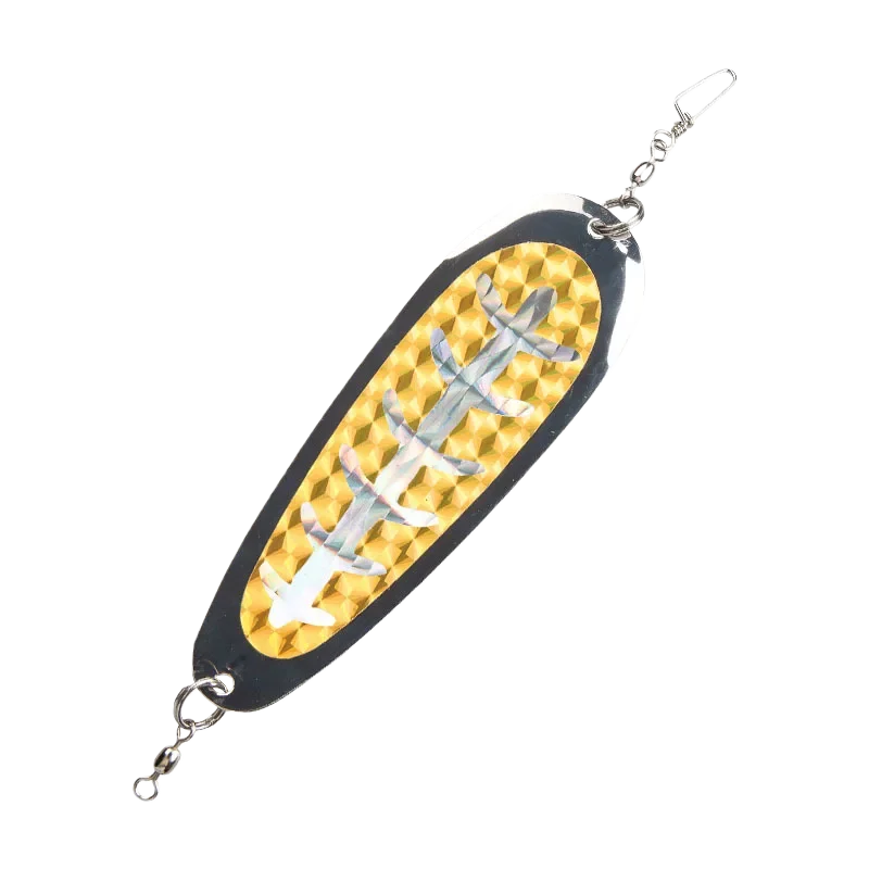 Trolling Fishing 4.5in112mm20g Diving Board Salmon Fishing Tackle Flasher Bait Lure Flasher Swim Bait Wobble Rotating Metal Tool