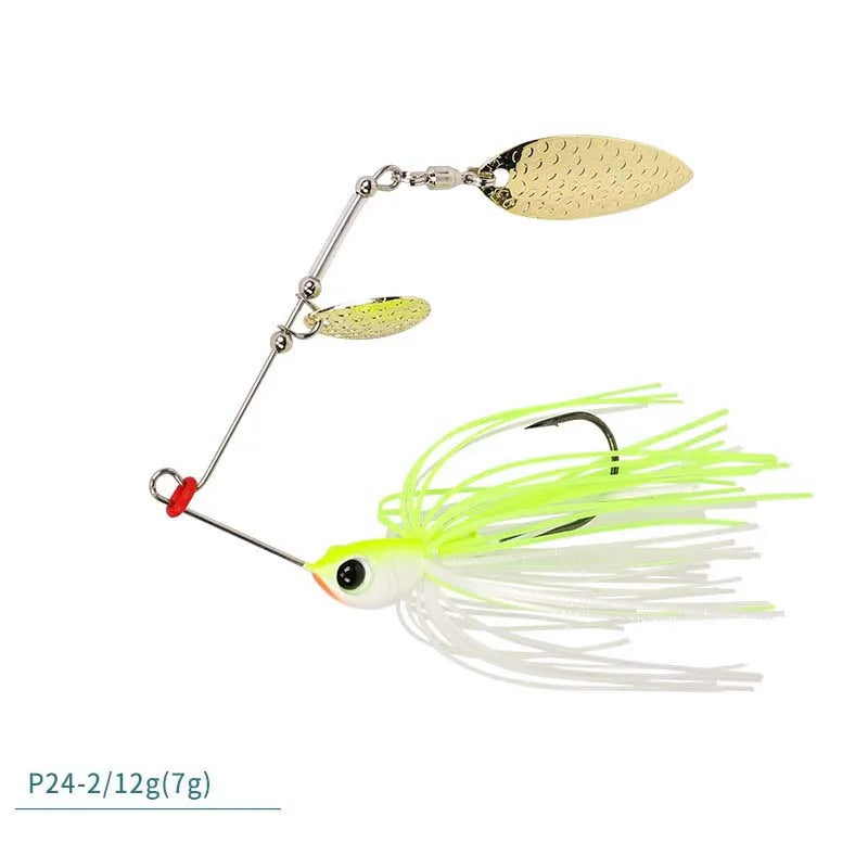 TSURINOYA Spinner Bait Buzzbait Metal Spoon Jig Fishing Lure brand 7g 10g Brass Swimbait Bass 1PCS