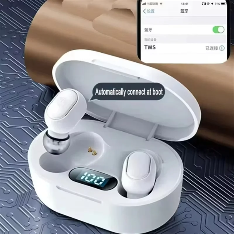 Original E7S Wireless Bluetooth Headset with Mic LED Display Earbuds for iPhone Xiaomi TWS Earphone Bluetooth Headphones earbuds
