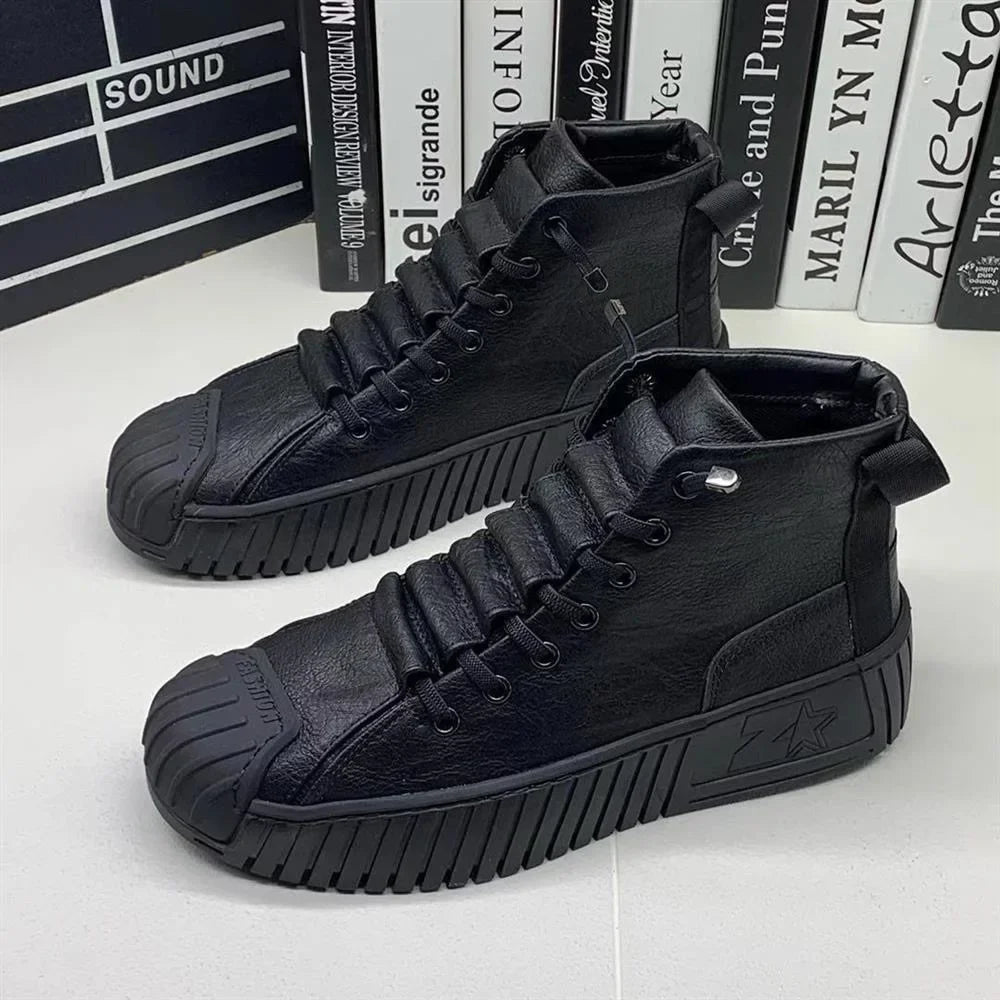 Autumn and Winter Men Boots Increased Boots Lace-up Casual Shoes Board Shoes High Quality Outdoor Boot British Style New