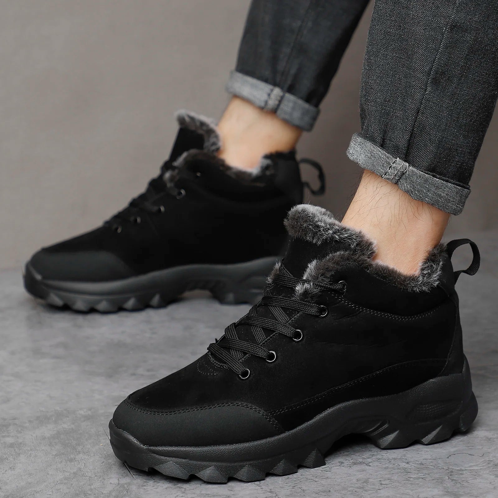 Men Snow Boots Winter Outdoor Walking Shoes Light Sneakers for Men Winter Shoes Botines Tenis Mens Hiking Ankle Boots Footwear