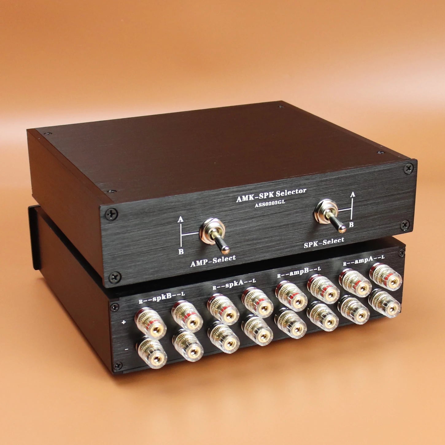 Speaker Amplifier Switcher Stereo Home Audio Selector Switch Box Banana Plug Silver Plated Audio Cable