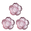 Pink Glass Bowls Set of 3/6, Small Dip Bowls Sauce Plates - Japanese Sakura Flower Cherry Blossom Shaped Bowl for Dessert