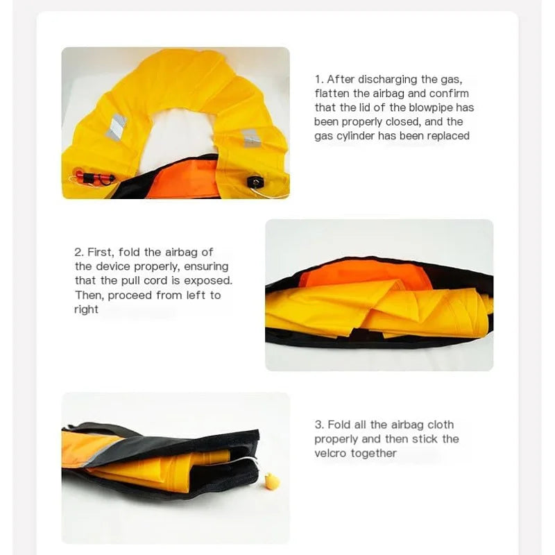 Automatic Inflatable Fishing Vest for Adults, Portable Waist Life Jacket, Life Belt, Sea PFD Manual Buoyancy Vest for Boating