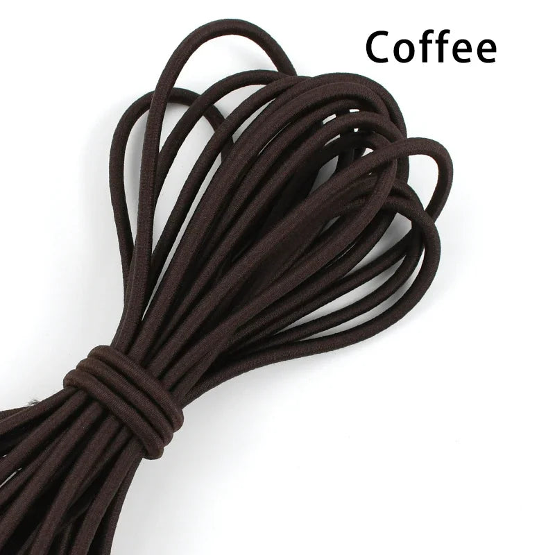 5/10Meters 4mm Elastic Bands for Hairband Sewing Stretch Rubber Tapes Rope Belt Spring String Cords DIY Clothes Accessories