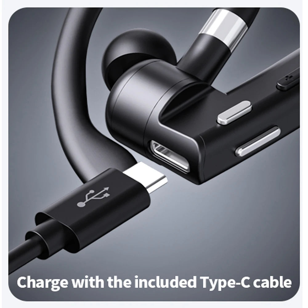Wireless Earphones 6.1 - Stereo Headphones with Noise Canceling, HD Mic, and Handsfree Calling - Compatible with All Smartphones