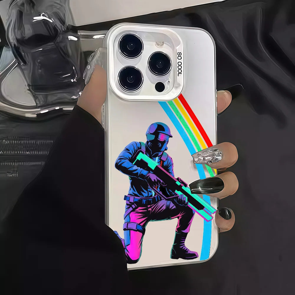 Game A-Arc Raiders phone case For iPhone 12 11 13 14 15 16 17 Max Pro Plus Mini Protective IMD Color Cover
