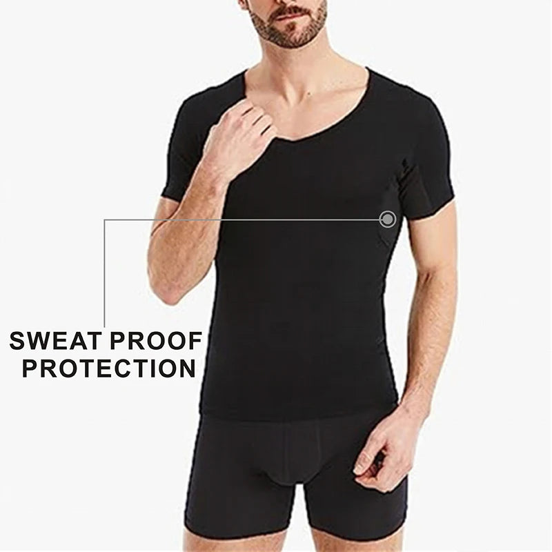 Men Undershirts  Anti Perspiration T shirt  Against Underarm Sweat Proof T-shirt