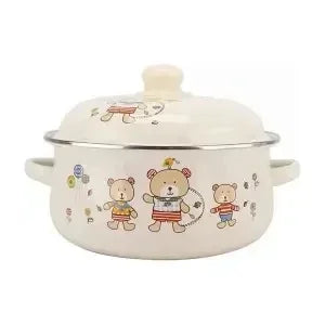 Enameled Pots and Pans Baby Complementary Food Bowl Cooking Pasta Pot Fruit Salad Bowl Induction Cooker Gas Universal Hot Pots A