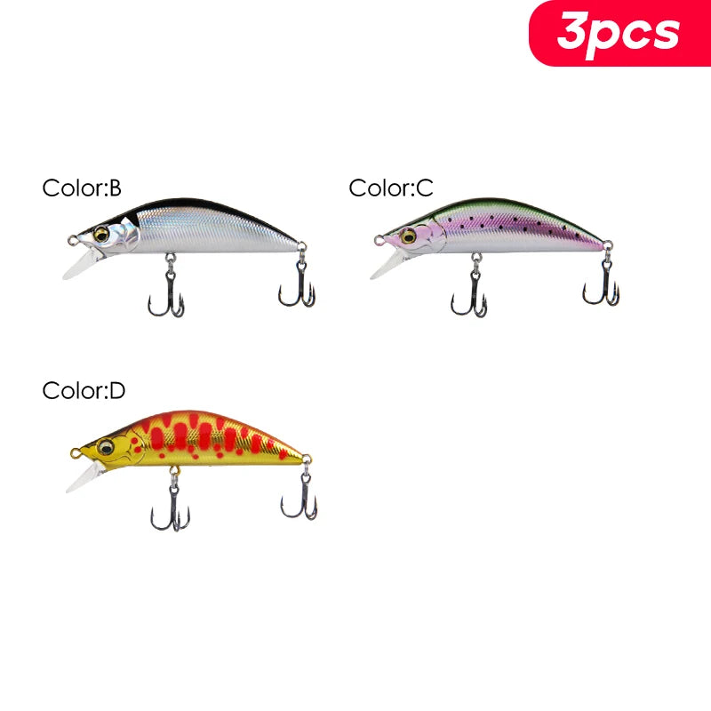 LETOYO 5g 50mm 8g 60mm 1.5-2.5m Depth Sinking Minnow Fishing Lure Artificiali Hard Baits Crankbait Wobblers Trout Bass Lure