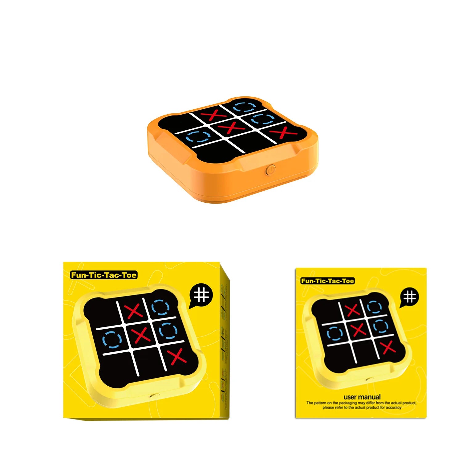Portable Tic Tac Toe Game Console Toys Handheld Electronic Puzzle Chessboard  Memory Training & Montessori Travel Toy Xmas Gifts