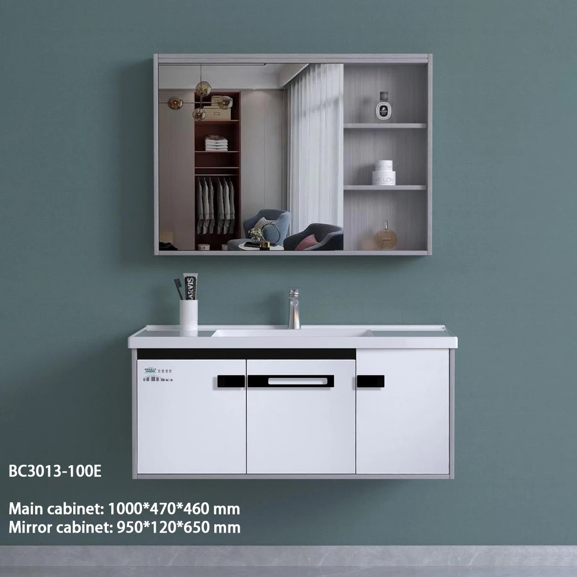 80CM Sink Luxury Storage Furniture Frees Standing Modern Design Toilet Painted Vanity Evkur Bathroom Cabinet