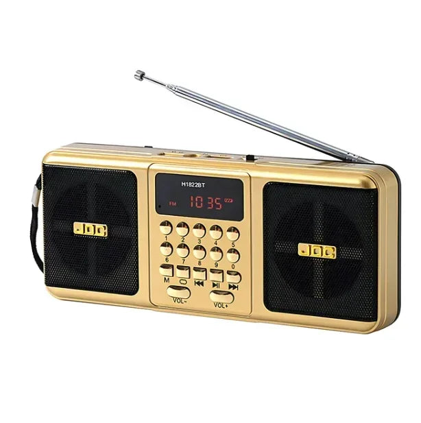 Mini Portable Speaker Radio Handheld Rechargeable Digital FM USB TF MP3 Player Bluetooth Speaker Devices Supplies for Computers