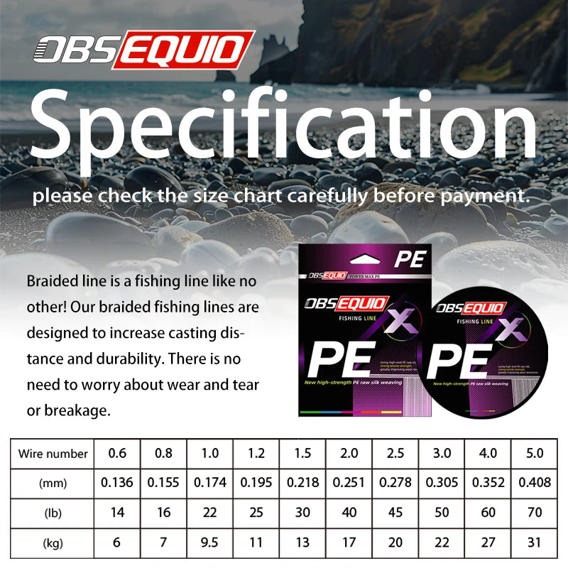 OBSEQUIO Multifilament PE Braided Fishing Line 150m/200m/250m Japan Smooth X8 Strands Sea Spinning For Saltwater Freshwater Wire