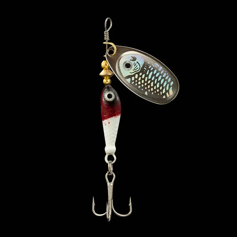 1 Pcs Rotating Spinner Fishing Lure Treble Hooks Wobblers Bass Fishing Tackle 7cm 9g Metal Spoon Hard Bait Fishing Spoon Spinner