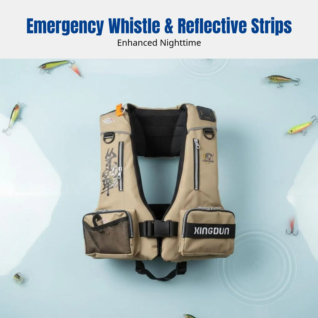High Buoyancy Life Jacket Fishing Vest Outdoor Adult Fishing Gear