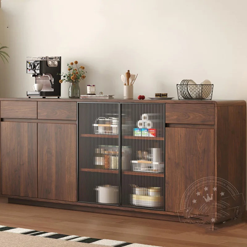 Wooden Vintage Display Cabinet Elegant Design Modern Glass Storage Cabinet Cute Drawer Woonkamer Kasten Living Room Furniture