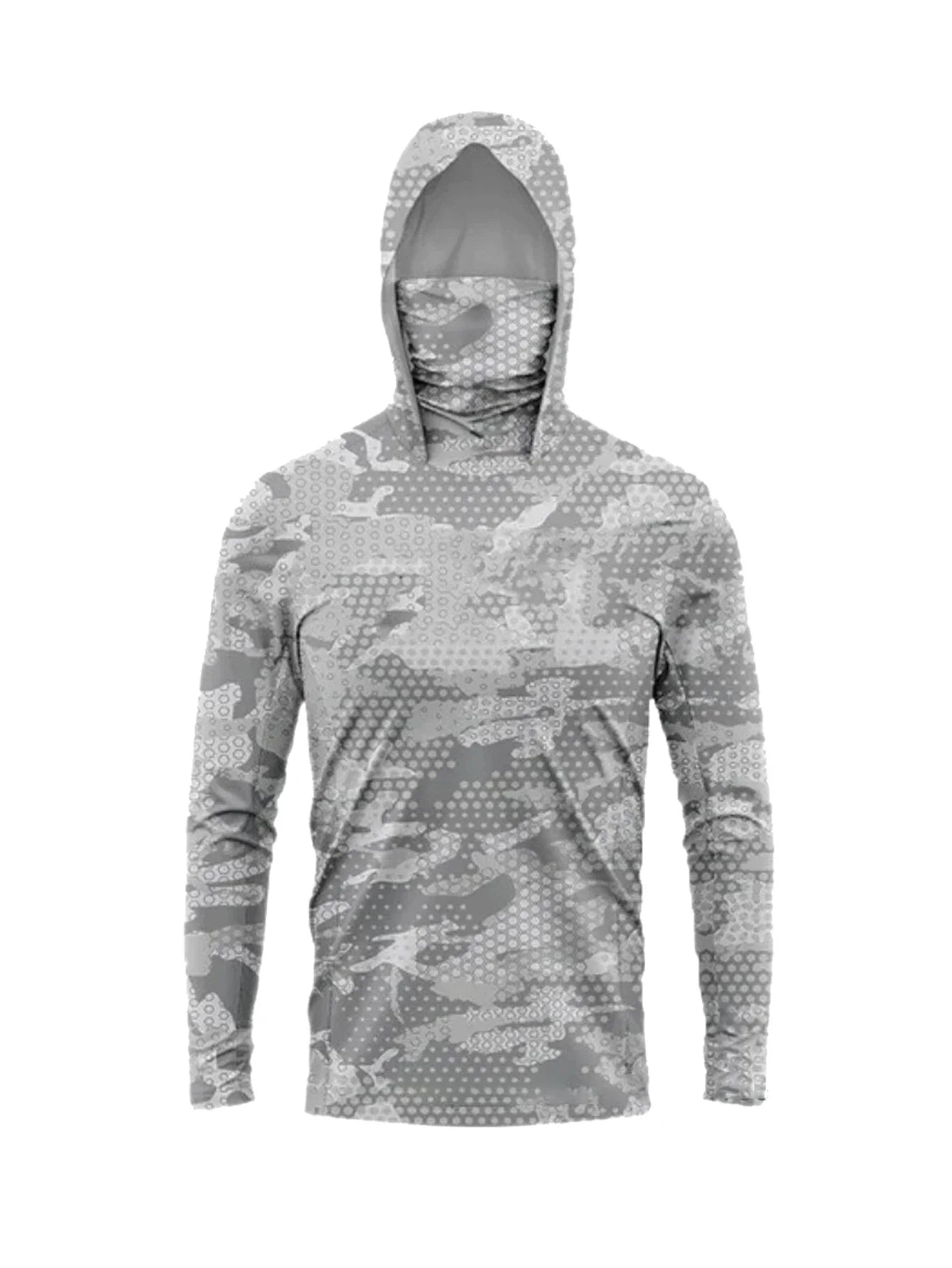 Fishing Clothing Hoodie Men Sunscreen UPF 50+ Quick Dry Long Sleeve Face Cover Fishing Shirt Breathable