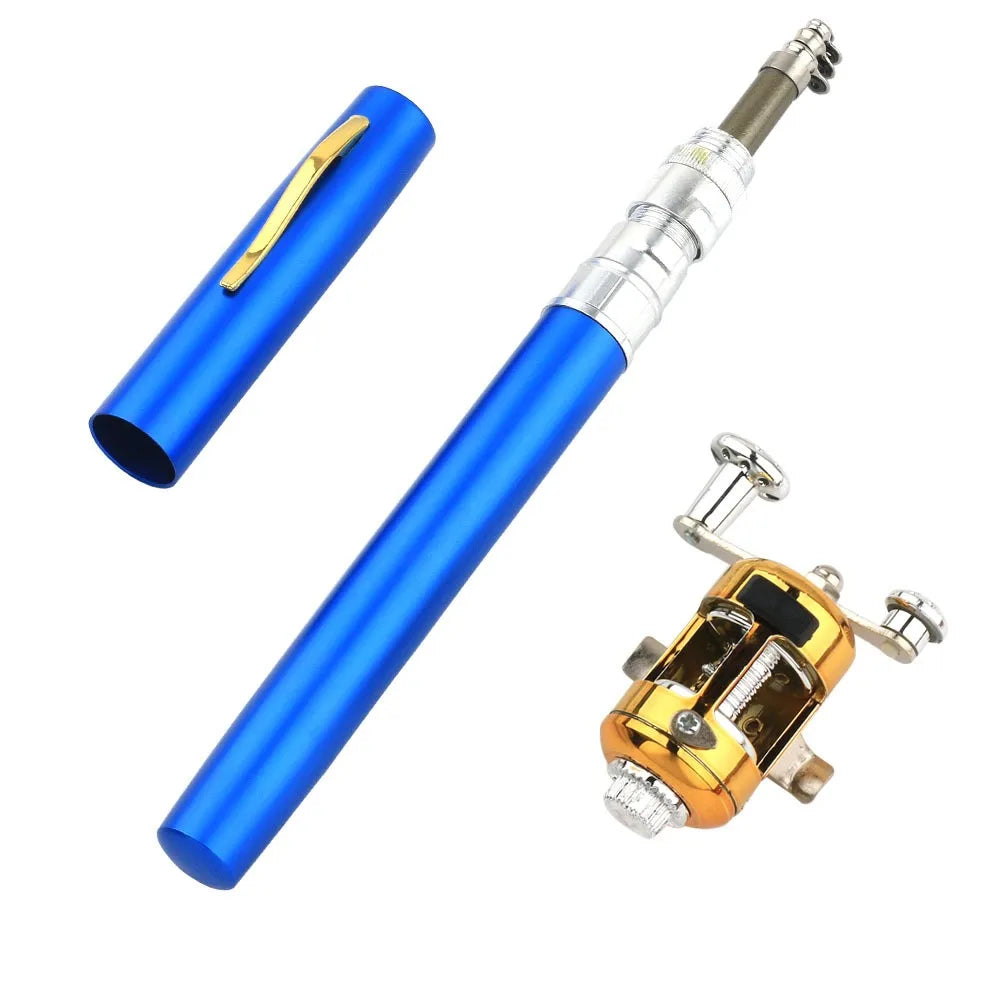 Fishing Supplies Portable Pen Style Fishing Rod Hard Spinning Mini Fishing Pole Ultra Short 1m Fishing Hand Pole River Pond