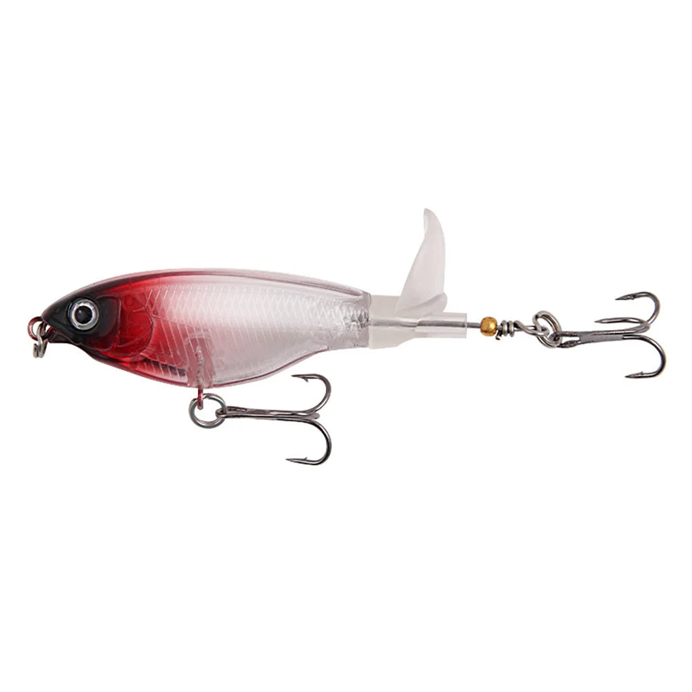 1Pcs Topwater Whopper Plopper Fishing Lure 6g/10g Trolling Catfish Artificial Hard Bait with Soft Rotating Tail Fishing Tackle