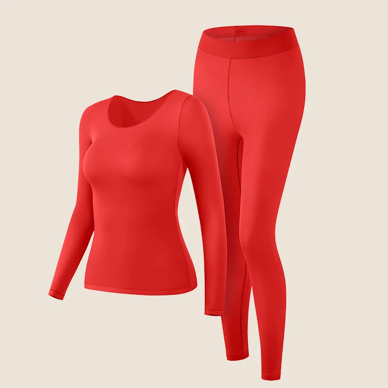 1/2Pcs Flarixa Seamless Thermal Underwear Set Women First Layer Thermal Top Long Johns Suit Winter Thermo Clothing Ladies Thin