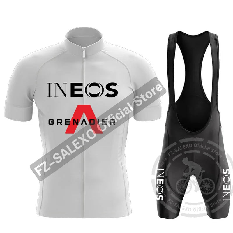 INEOS Cycling Set Men Summer Cycling Jerseys Set Short Sleeve Mountian Bike Clothing Racing Bicycle Clothes Ropa Ciclismo Hombre