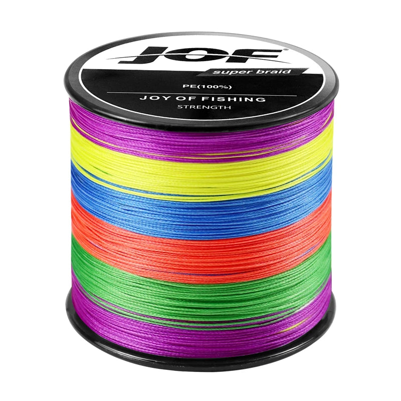 JOF Braided Fishing Line 4 Strands 1000M 500M 300M Multifilament Line Carp Fishing 8-80LB PE Line Sea Fishing 4X Braid Wire