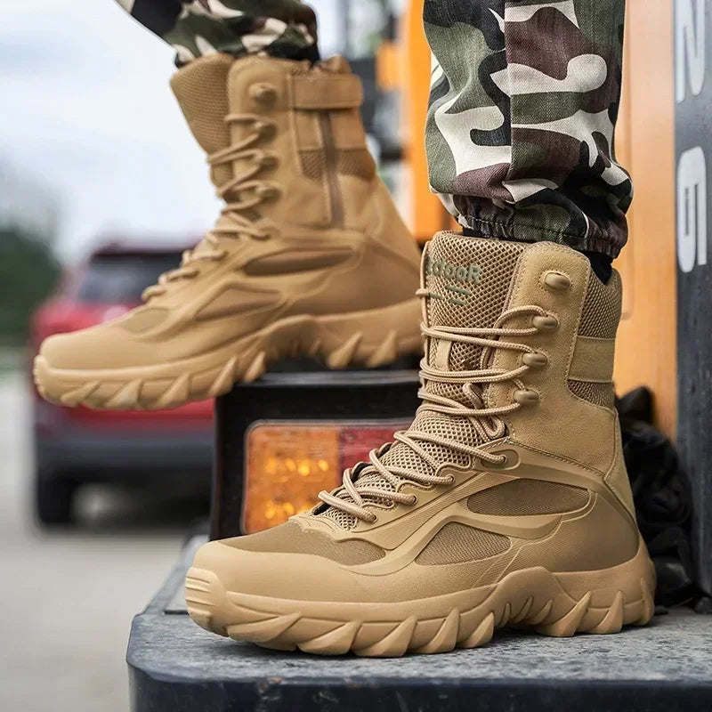 Men Climbing Shoes Tactical Boots High Quality Motorcycle Hunting Hiking Shoes Breathable Boot For Men Brand Motorcycle Shoes