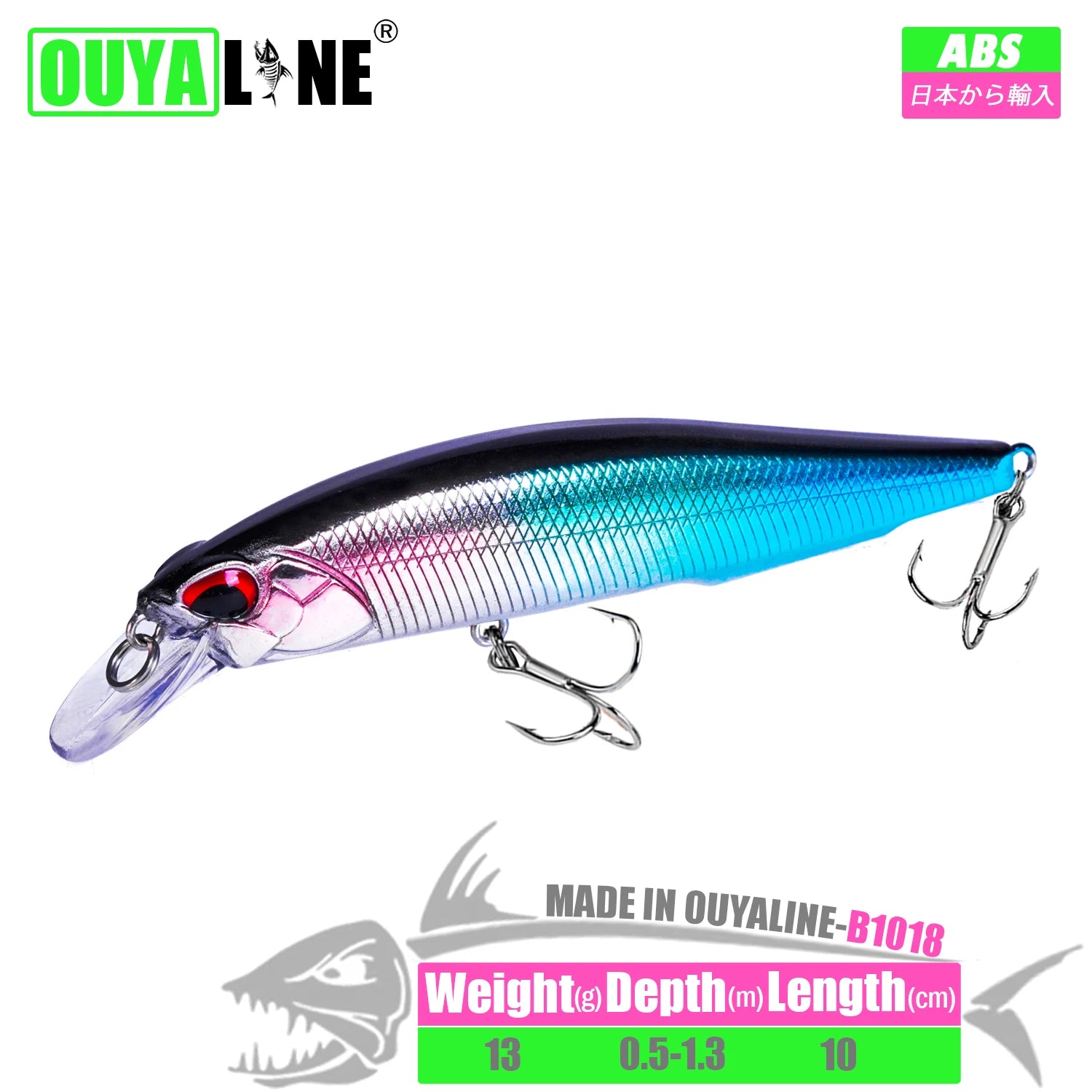 Fishing Lure Minnow Weights 13g 10cm Isca Artificial Depth 0.5-1.3m Bait Pesca Wobblers Pike Carp Fish Tackle Leurre Accessories