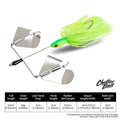 SKYBAITS 15cm 24g Rotating Spinner Bait Buzzbait Sea Bass Tail Fishing Lure Swim Jig Emit High Willow Leaf Matel Lure Freshwater