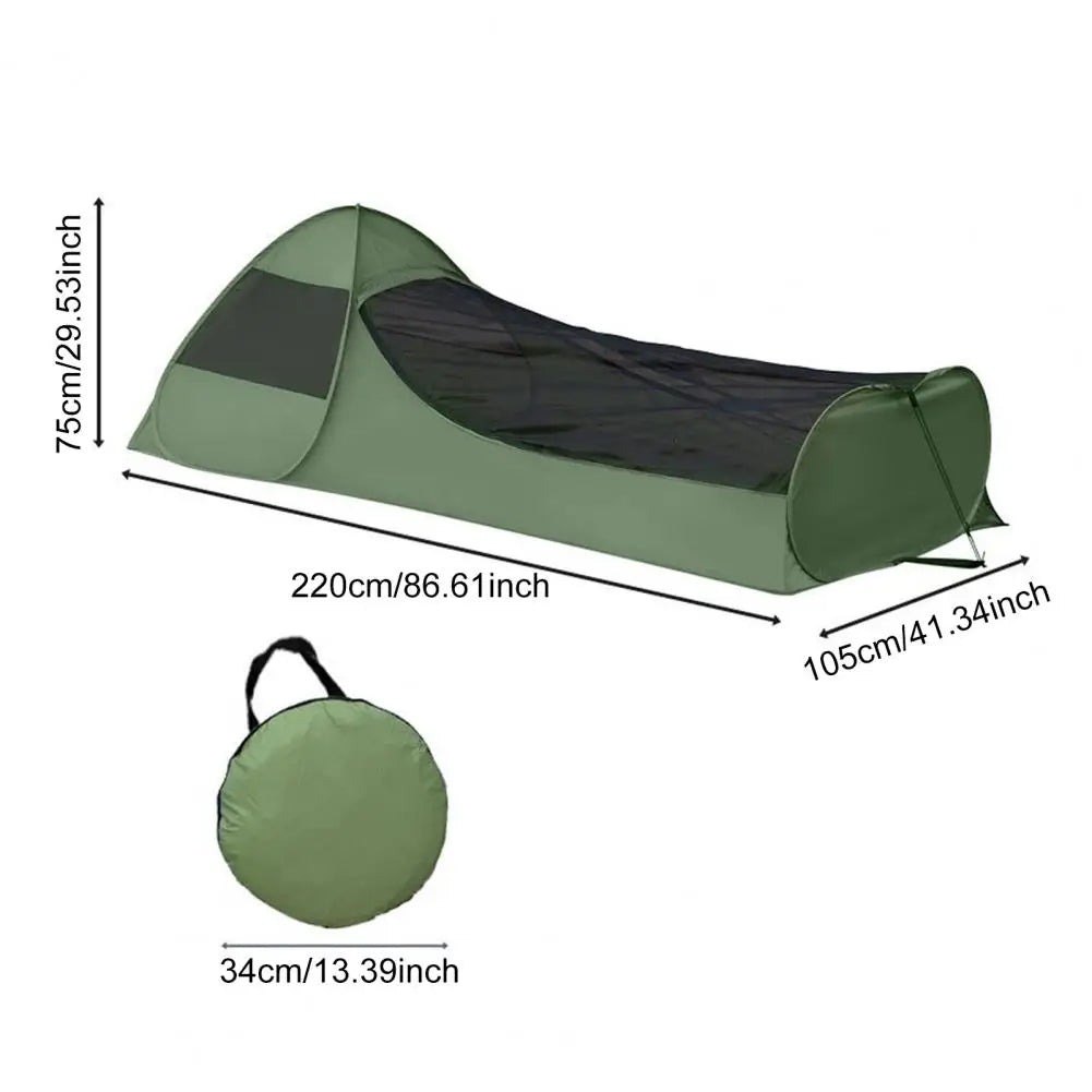 Lightweight Camping Tent Portable Lightweight Pop-up Tent with Phone Holder Breathable Net for Outdoor Camping Hiking Single
