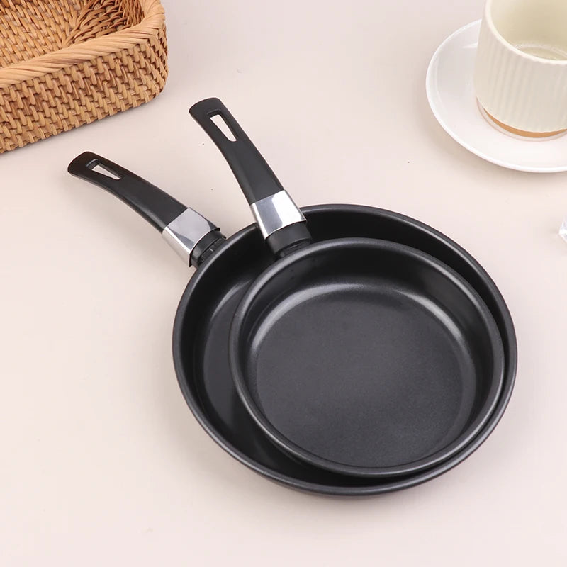 For Home Use Kitchen Cookware Mini Frying Pan Non-Stick Thickened Stainless Steel Frypan Pot Fried Eggs Saucepan Gas