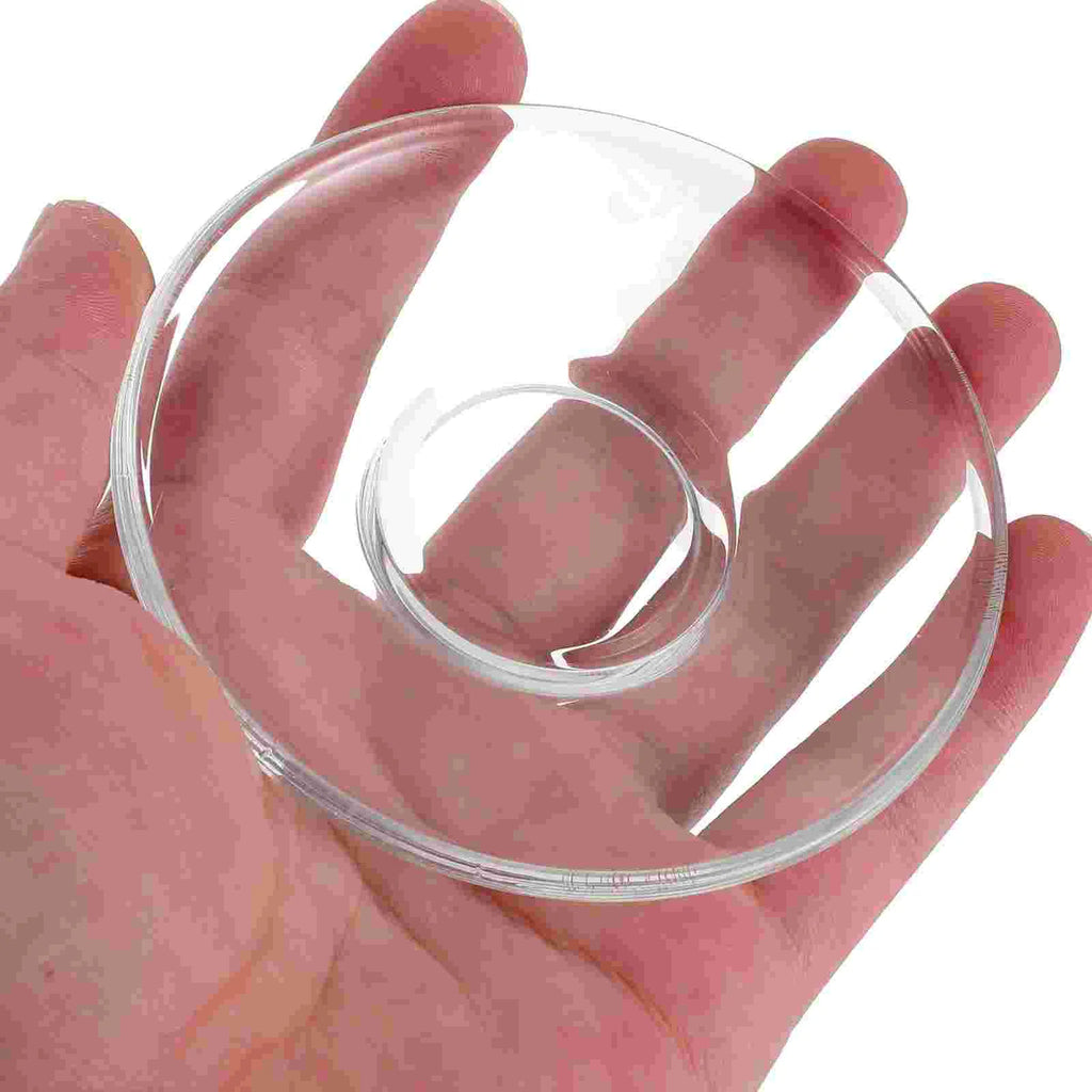 4Pcs Tea Clear Glass Plates Saucers Clear Glass Plates Round Decorative Coffee Snack Dishes Cups Saucers Kitchen Dining Bar