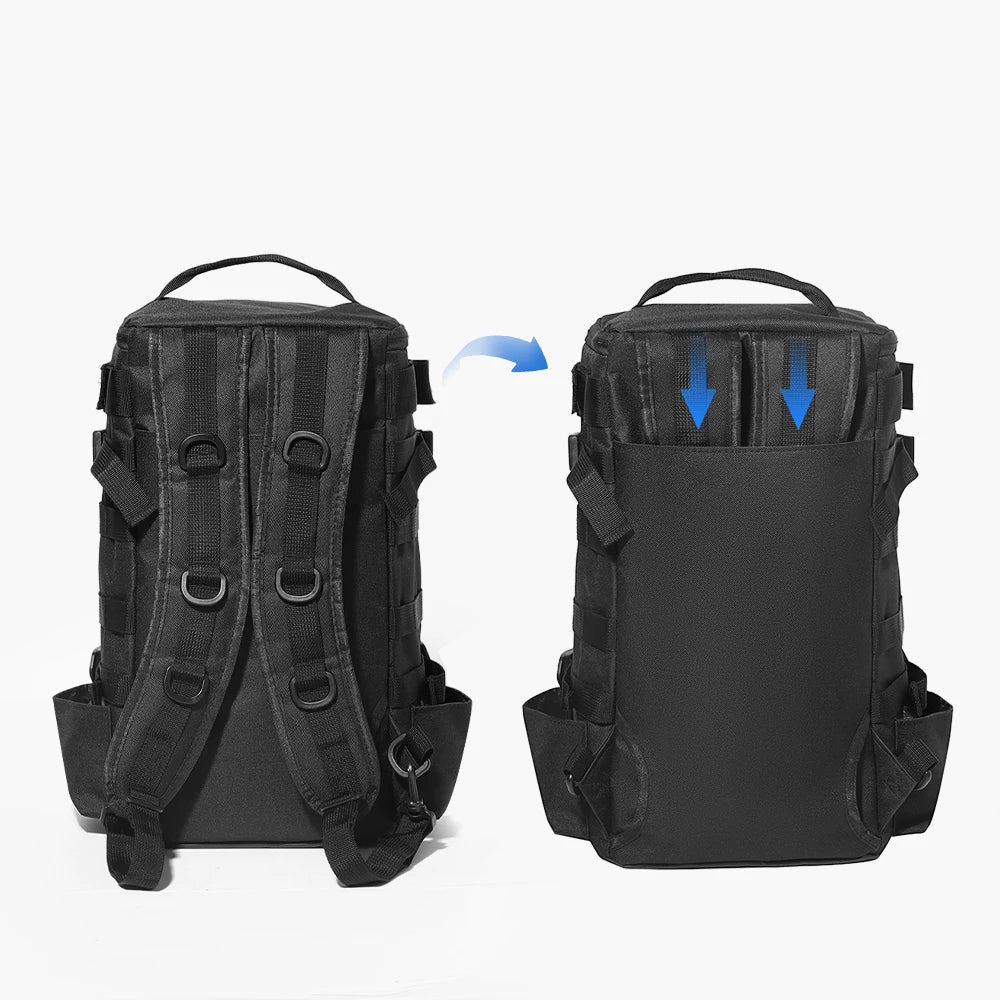 Fishing Tackle Backpack with 2 Rod Holders - Large Storage, Breathable & Adjustable, Portable for Long-Distance Fishing (Gifts f