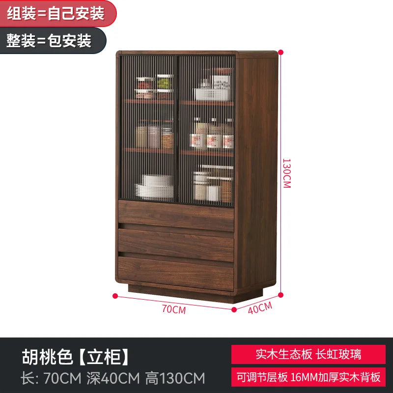 Wooden Vintage Display Cabinet Elegant Design Modern Glass Storage Cabinet Cute Drawer Woonkamer Kasten Living Room Furniture