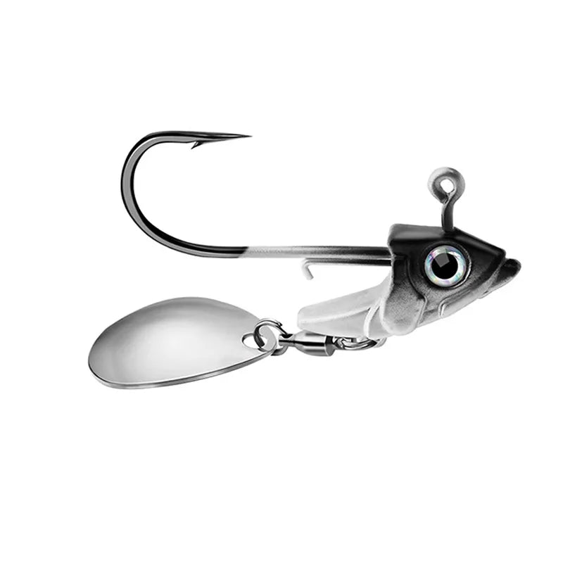 Fish Head Jig Hooks with Weedless Soft Bait Lures Bulk Drop Shot Fishing Sinkers for Bass Angling Simulation Fishhooks
