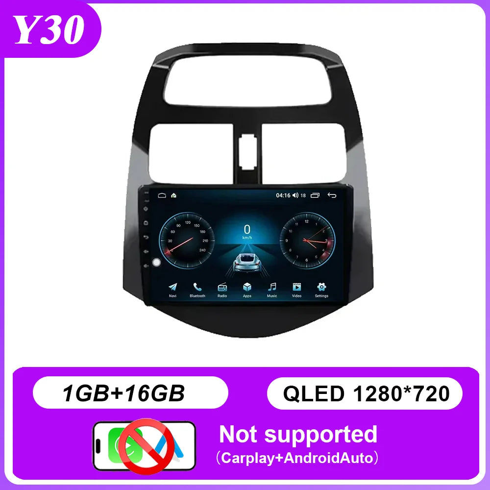 Android Car DVD Radio Stereo For Chevrolet Spark 2010 2011 2012 2013 2014 Auto Multimidia Player GPS Navigation 4G Carplay 2DIN