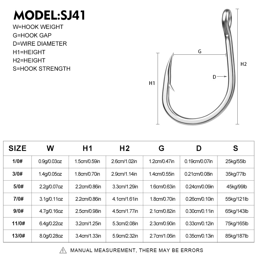 PROBEROS 10 Pieces Of High Carbon Steel Barbed Fish Hooks Are Suitable for Sea Fishing Night Fishing Universal Fishing Hooks