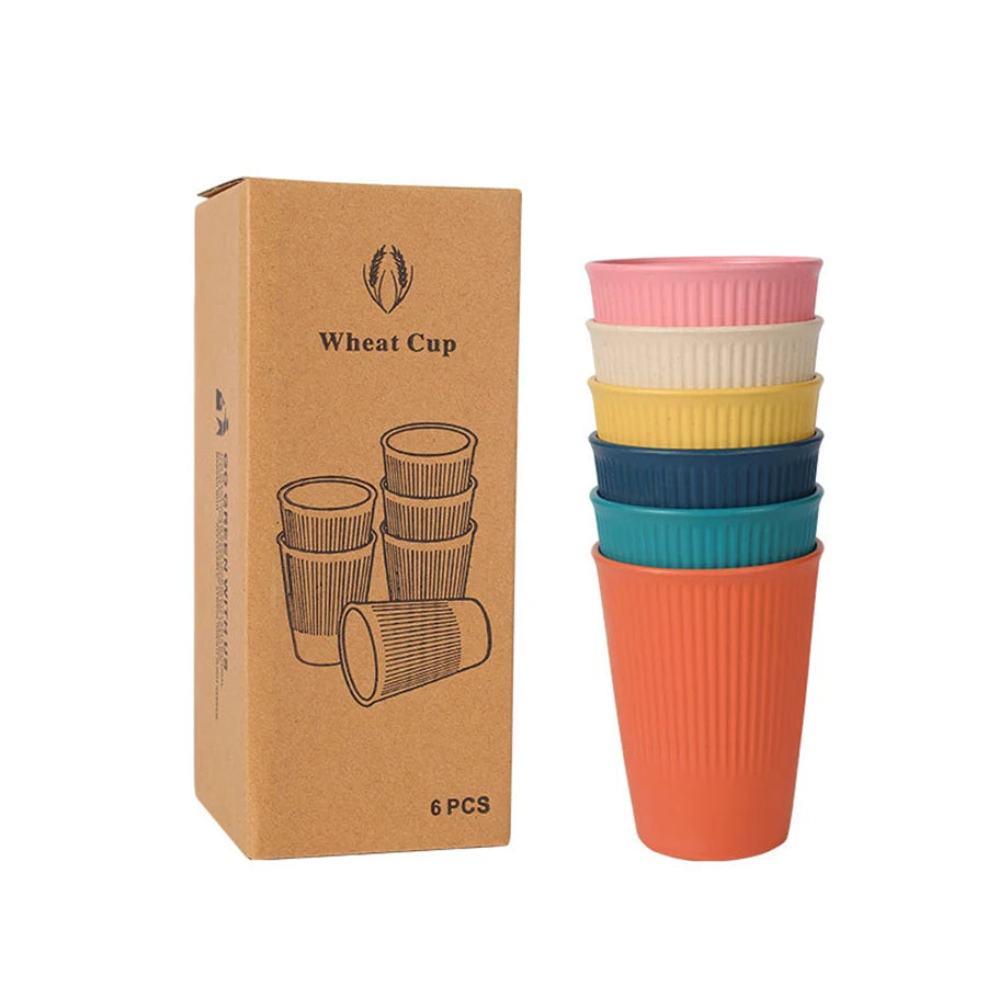Dinner Dishes Wheat Straw Dinner Plates Set Eco Friendly Full Tableware Plates Cups Bowls Set Kitchen Accessories Dinnerware