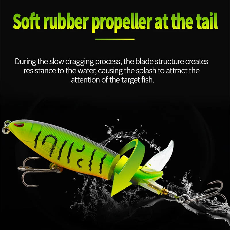 Popper Propeller Topwater Fishing Lures 13g Artificial Bait Hard Crankbait Wobblers Rotating Tail Fishing Tackle
